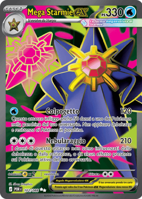 Pokémon Mega Starmie ex 102/088 Equilibrio Perfetto ITA