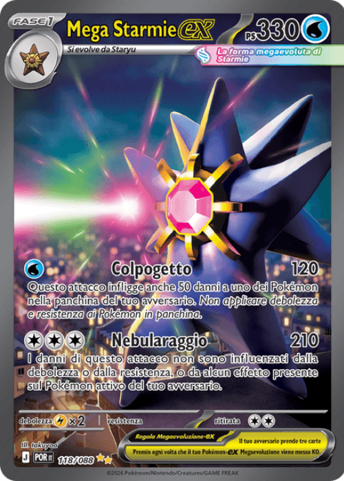 Pokémon Mega Starmie ex 118/088 Equilibrio Perfetto ITA