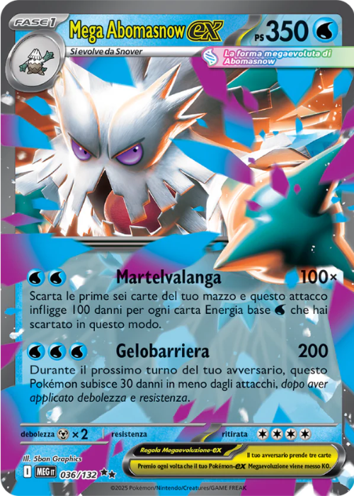 Pokémon Mega Abomasnow ex 036/132 Megaevoluzione ITA