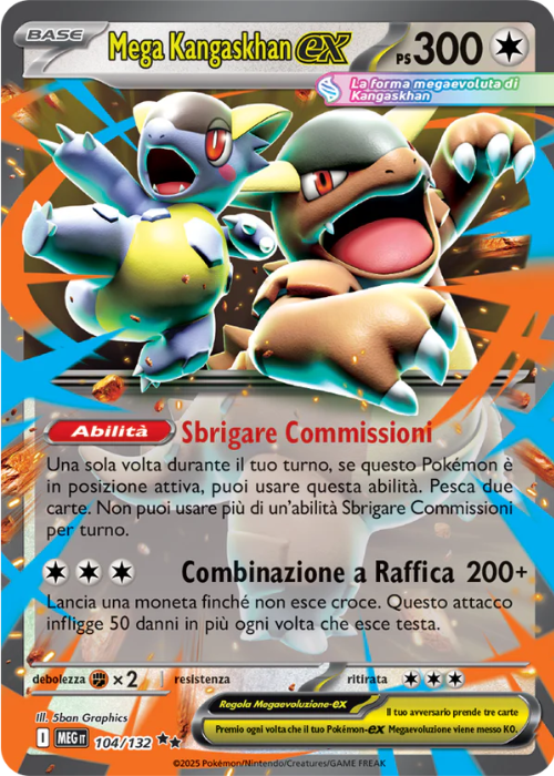 Pokémon Mega Kangaskhan ex 104/132 Megaevoluzione ITA