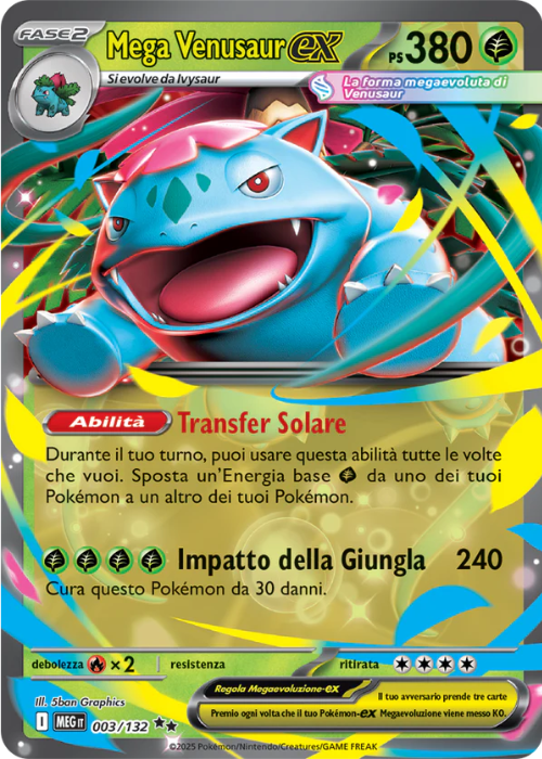 Pokémon Mega Venusaur ex 003/132 Megaevoluzione ITA