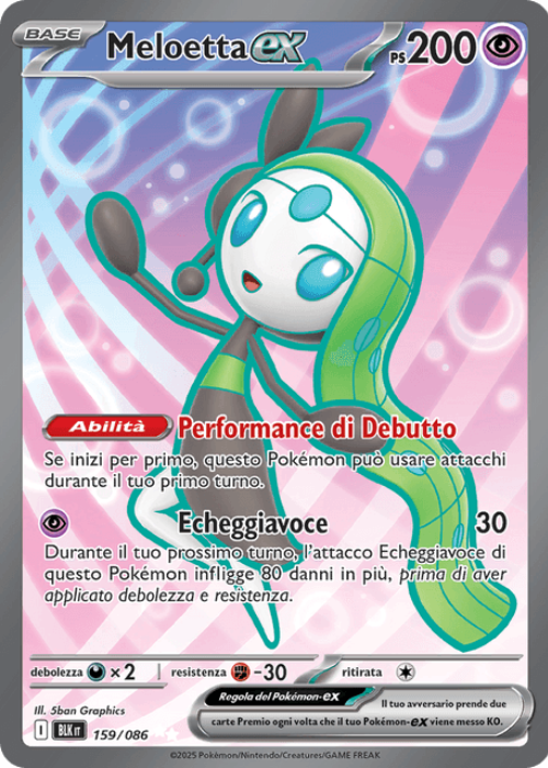 Pokémon Meloetta ex 159/086 Luce Nera ITA