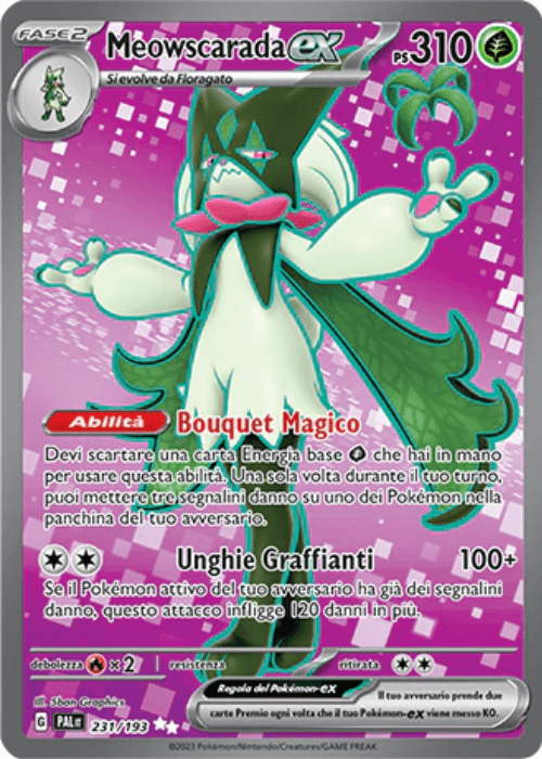 Pokémon Meowscarada ex 231/193 Evoluzioni a Paldea ITA