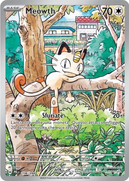 Pokémon Meowth 106/094 Fiamme Spettrali ITA