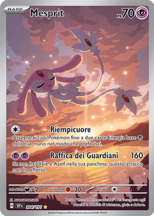 Pokémon Mesprit 204/191 Scintille Folgoranti ITA