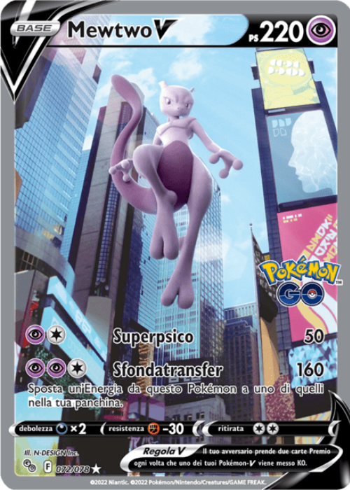 Pokémon Mewtwo V 072/078 Pokémon Go ITA
