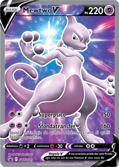 Pokémon Mewtwo V SWSH229 Promo Spada e Scudo ITA