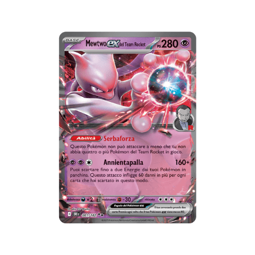 Pokémon Mewtwo ex del Team Rocket 081/182 Rivali Predestina ITA