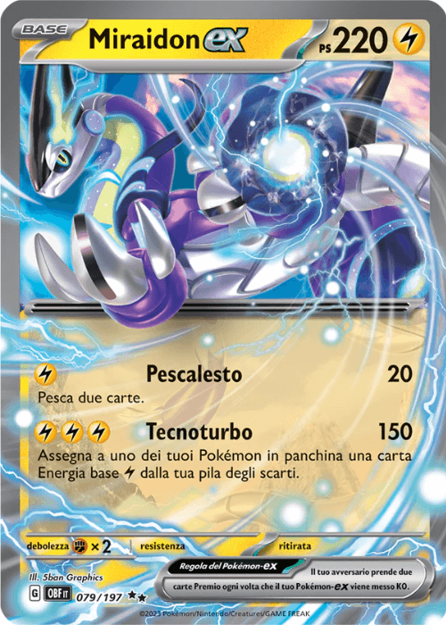 Pokémon Miraidon ex 079/197 Ossidiana Infuocata ITA