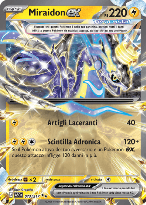 Pokémon Miraidon ex 073/217 Ascesa Eroica ITA