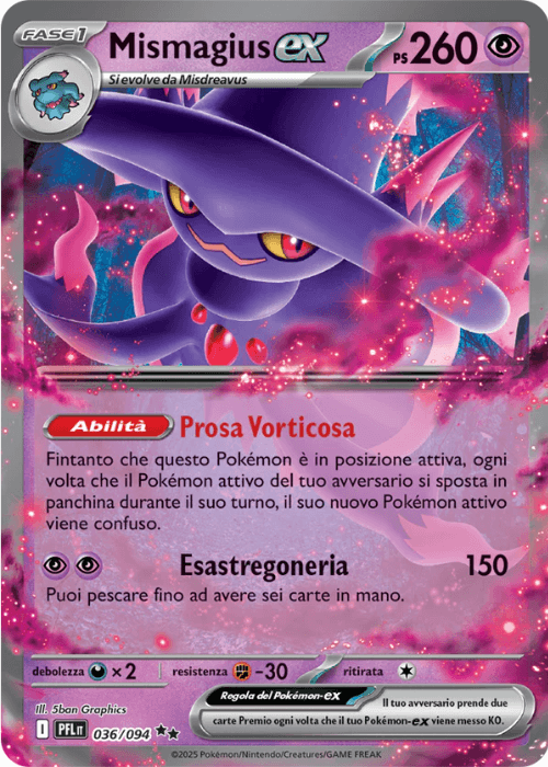 Pokémon Mismagius ex 036/094 Fiamme Spettrali ITA