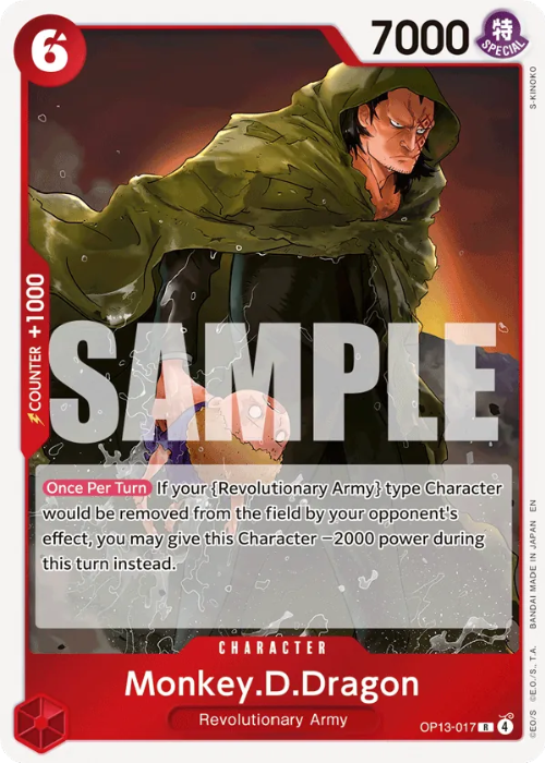 One Piece Monkey.D.Dragon Rare OP13-017 ENG