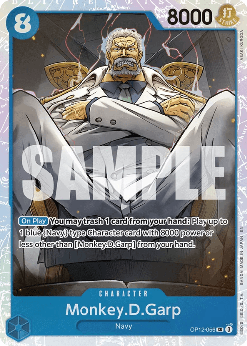 One Piece Monkey.D.Garp Super Rare OP12-056 ENG