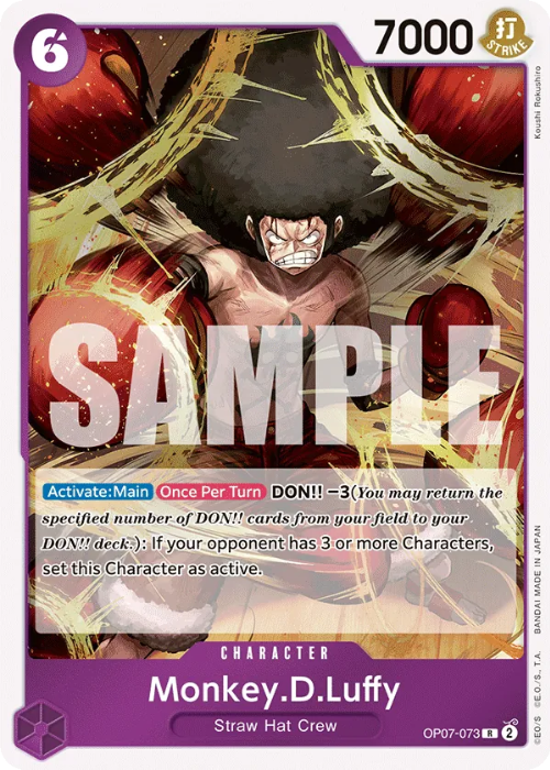 One Piece Monkey.D.Luffy Rare OP07-073 ENG