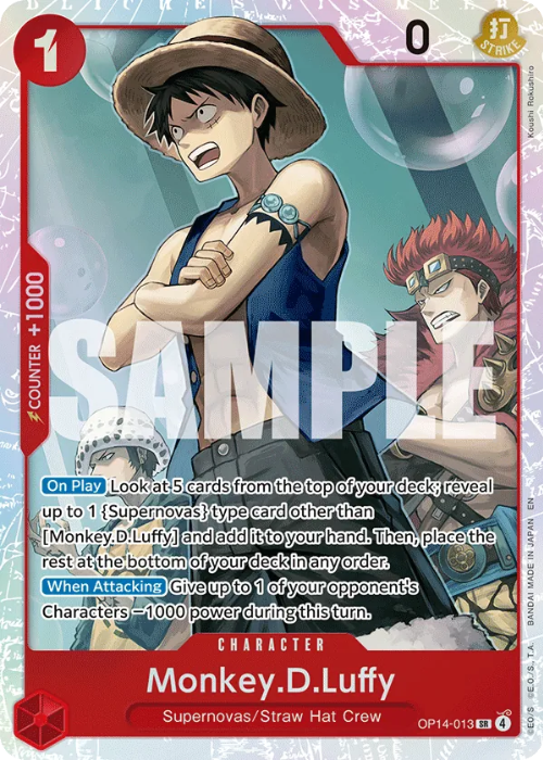 One Piece Monkey.D.Luffy Super Rare OP14-013 ENG