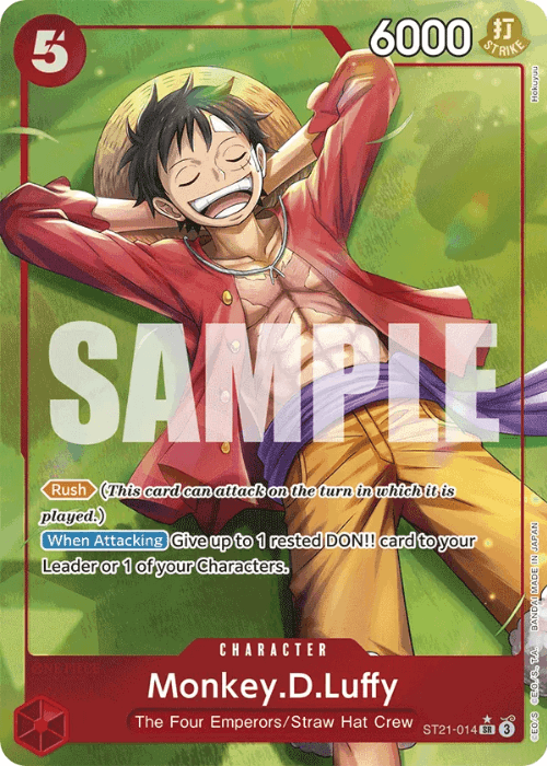 One Piece Monkey.D.Luffy Alternate Art ST21-014 ENG