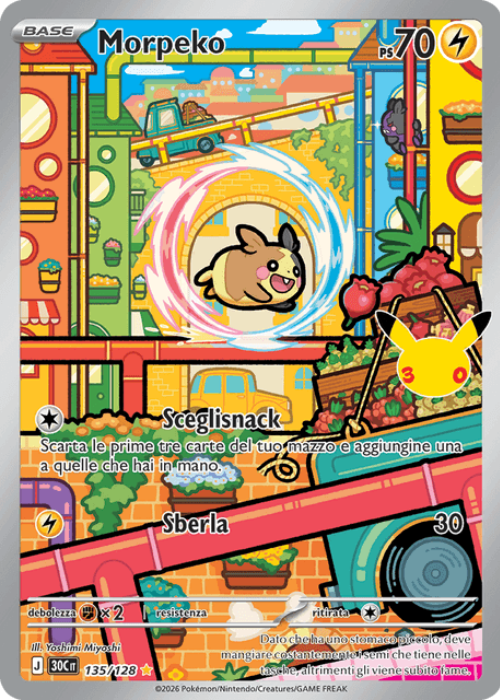 Pokémon Morpeko 135/128 30° Anniversario ITA