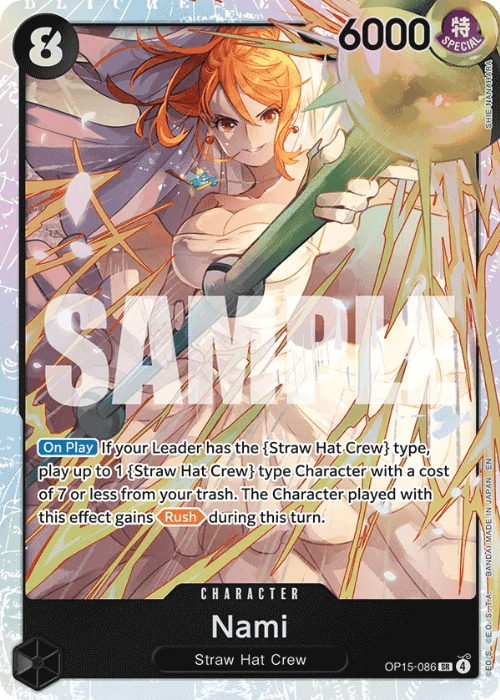 One Piece Nami Super Rare OP15-086 ENG