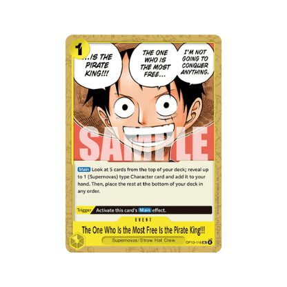 The One Who Is the Most Free Is the Pirate King!!! OP13-116 ENG