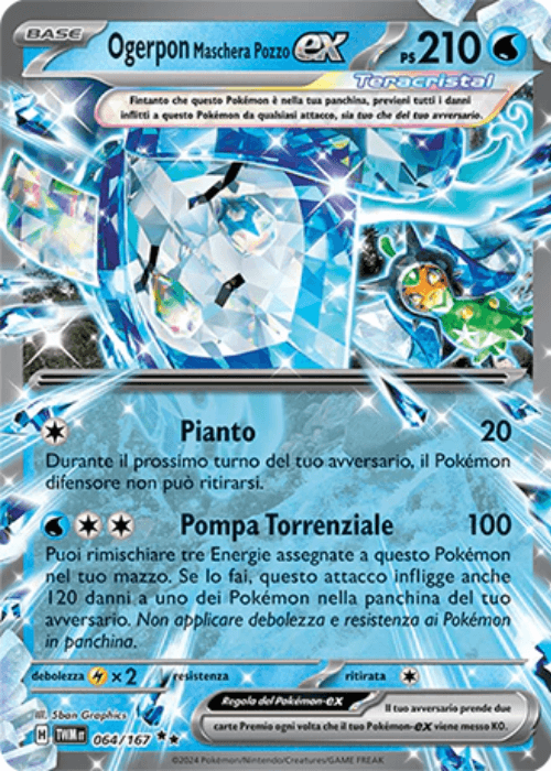 Pokémon Ogerpon Maschera Pozzo ex 064/167 Crepuscolo Mascherato ITA