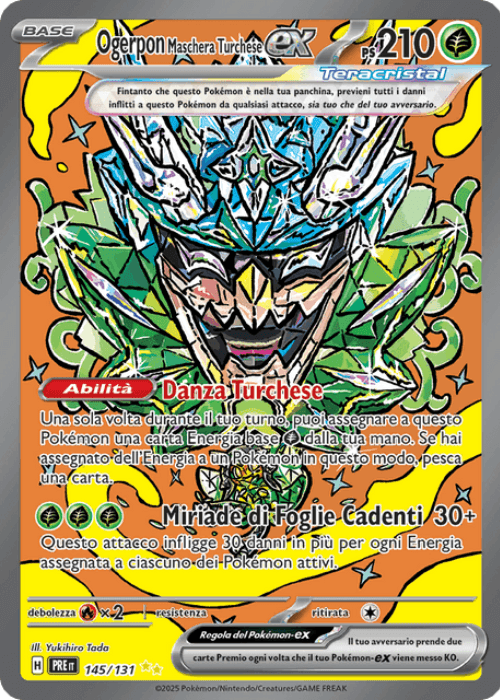 Pokémon Ogerpon Maschera Turchese ex 145/131 Evoluzioni Prismatiche ITA