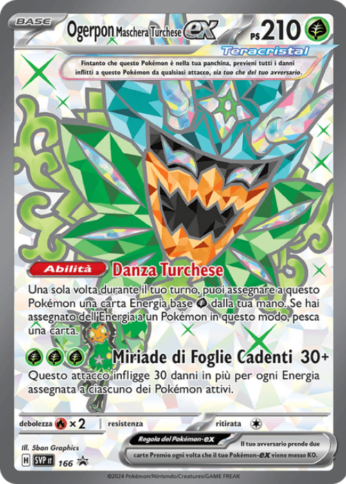 Pokémon Ogerpon Maschera Turchese ex 166 Promo Scarlatto & Violetto ITA