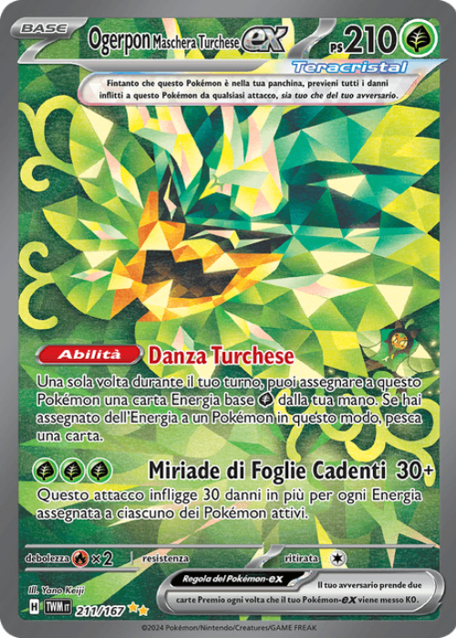 Pokémon Ogerpon Maschera Turchese ex 211/167 Crepuscolo Mascherato ITA