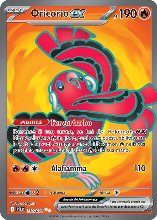 Pokémon Oricorio ex 110/094 Fiamme Spettrali ITA