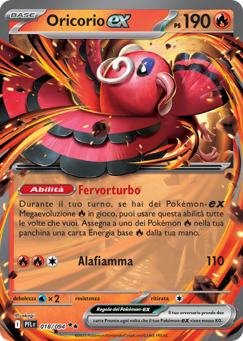 Pokémon Oricorio ex 018/094 Fiamme Spettrali ITA