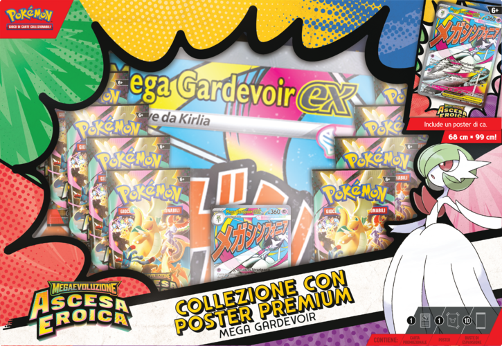 Pokémon Collezione con Poster Premium di Mega Gardevoir-ex ITA