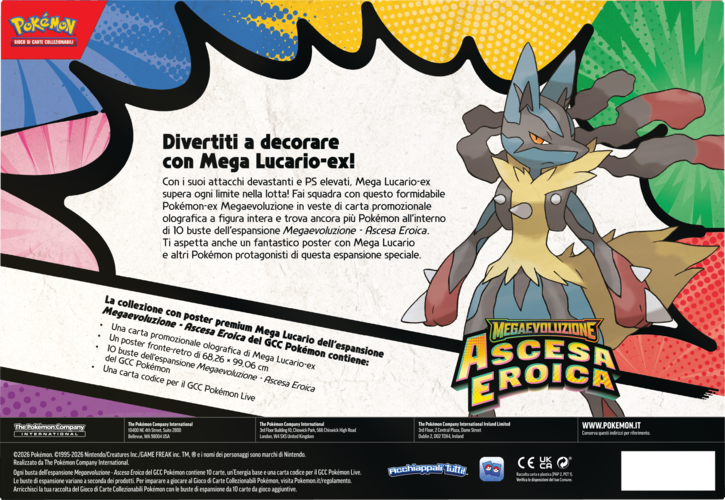 Pokémon Collezione con Poster Premium di Mega Lucario-ex ITA