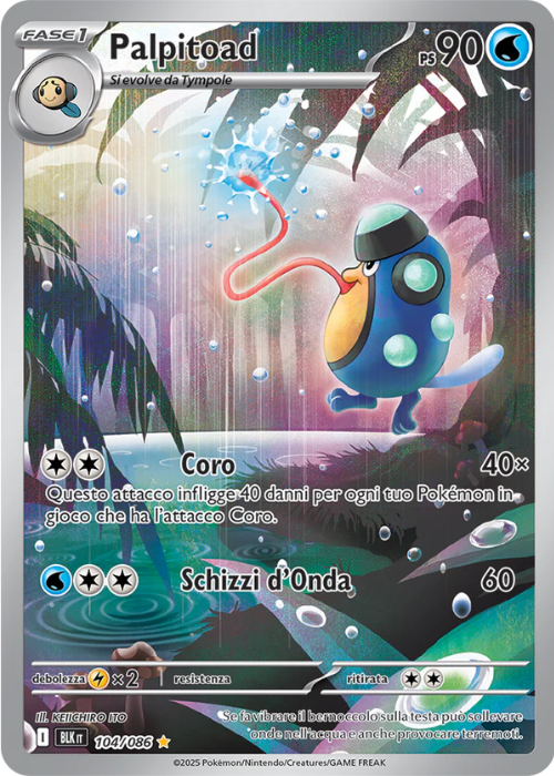 Pokémon Palpitoad 104/086 Luce Nera ITA