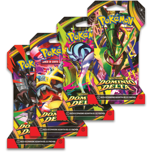 Pokémon Megaevoluzione Dominio Delta Bundle 4 Buste Paper Sleeve (4 Artwork) ITA