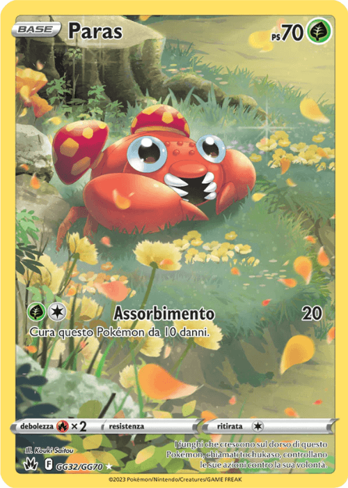 Pokémon Paras GG32/GG70 Zenit Regale ITA