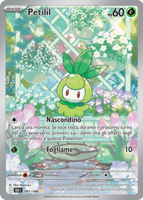 Pokémon Petilil 091/086 Luce Nera ITA