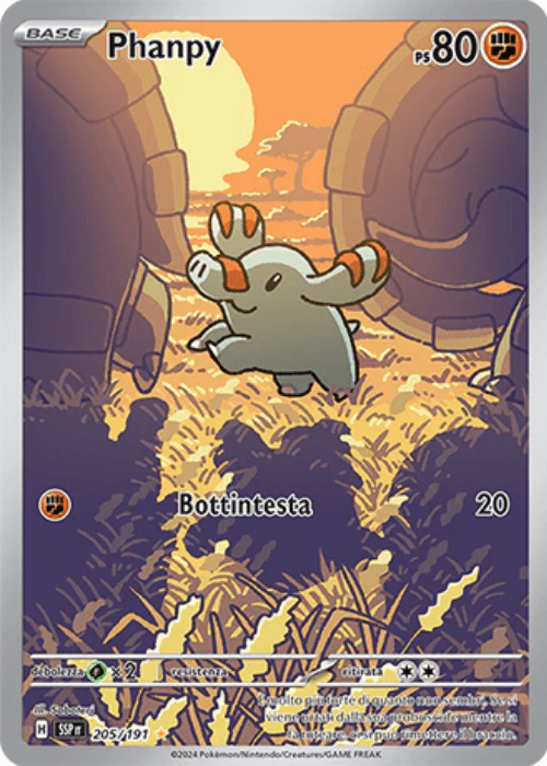 Pokémon Phanpy 205/191 Scintille Folgoranti ITA