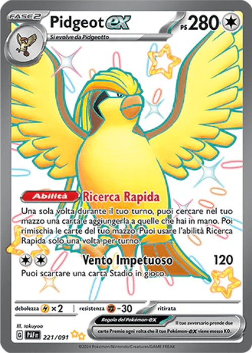 Pokémon Pidgeot ex 221/091 Destino di Paldea ITA