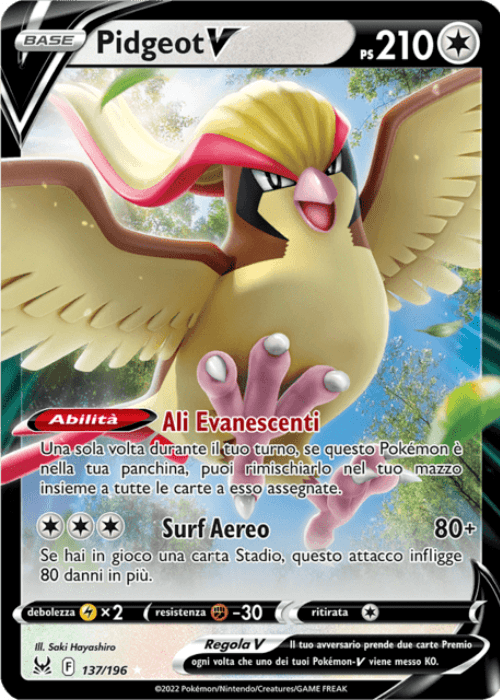 Pokémon Pidgeot V 137/196 Origine Perduta ITA