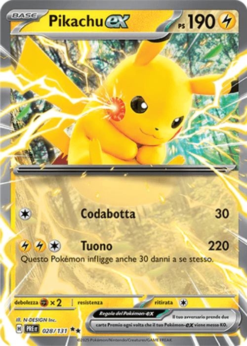 Pokémon Pikachu ex 028/131 Evoluzioni Prismatiche ITA