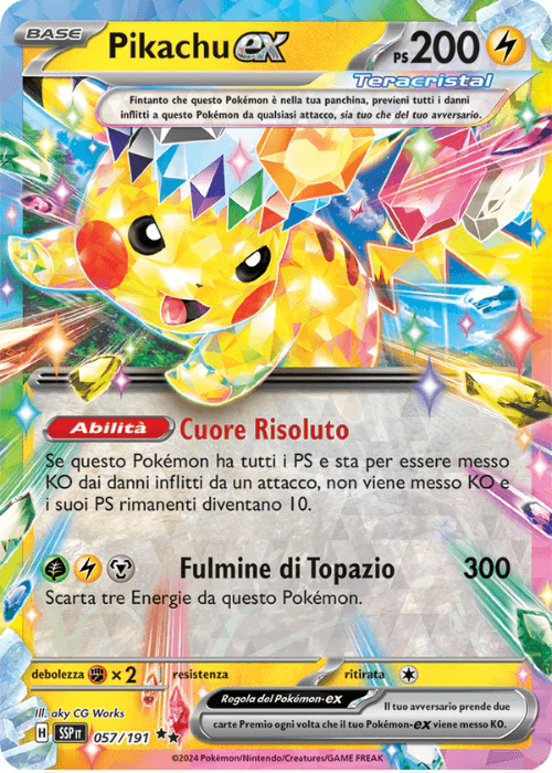 Pokémon Pikachu ex 057/191 Scintille Folgoranti ITA