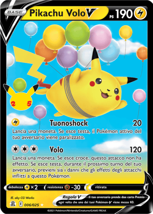 Pokémon Pikachu Volo V 006/025 Gran Festa ITA