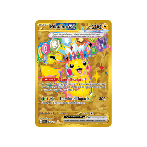 Pokémon Pikachu ex 247/191 Scintille Folgoranti ITA