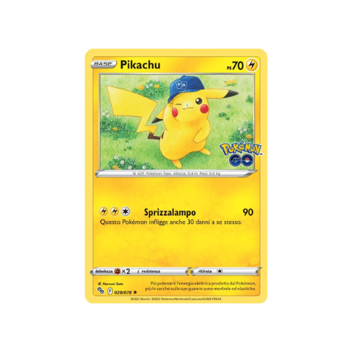 Pokémon Pikachu Holo 028/078 Pokémon Go ITA