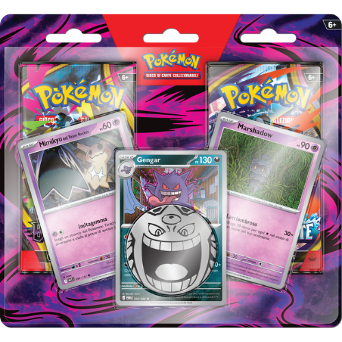 Pokémon Blister 2 Buste Gengar, Marshadow e Mimikyu