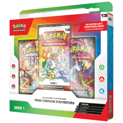 Pokémon Collezione Illustrazione Primi Compagni d'Avventura ITA
