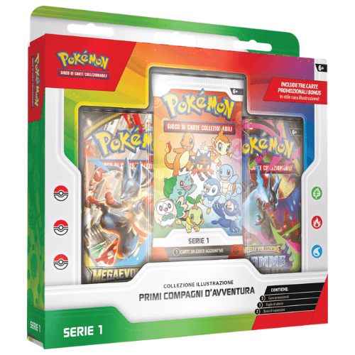 Pokémon Collezione Illustrazione Primi Compagni d'Avventura ITA