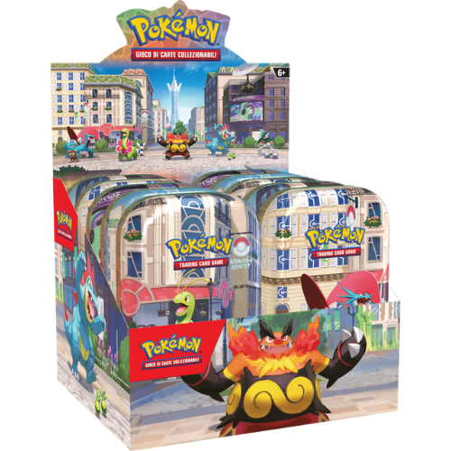 Pokémon Display 10x Mini Tin da Collezione Luminopoli ITA