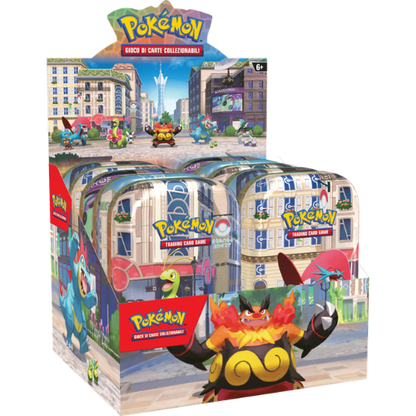 Pokémon Display 10x Mini Tin da Collezione Luminopoli ITA