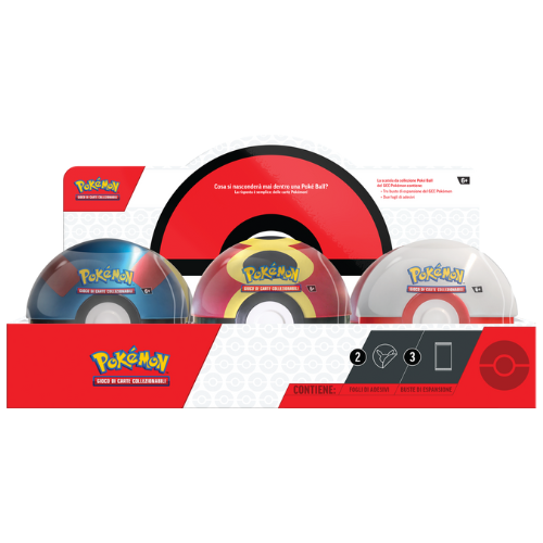 Pokémon Display 6x Tin Pokéball Ottobre 2025 ITA