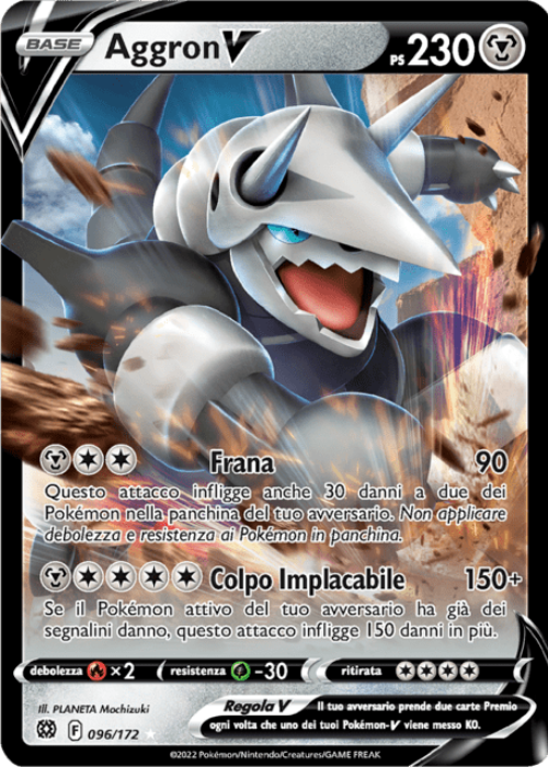 Pokémon Aggron V 096/172 Astri Lucenti ITA